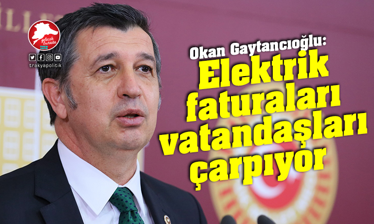 Gaytancıoğlu: “Elektrik faturaları vatandaşı çarpıyor”