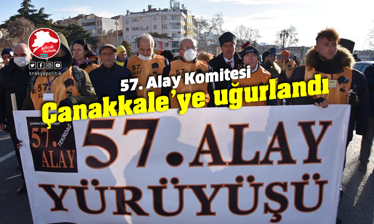 57. Alay yürüyüş komitesi Çanakkale’ye uğurlandı