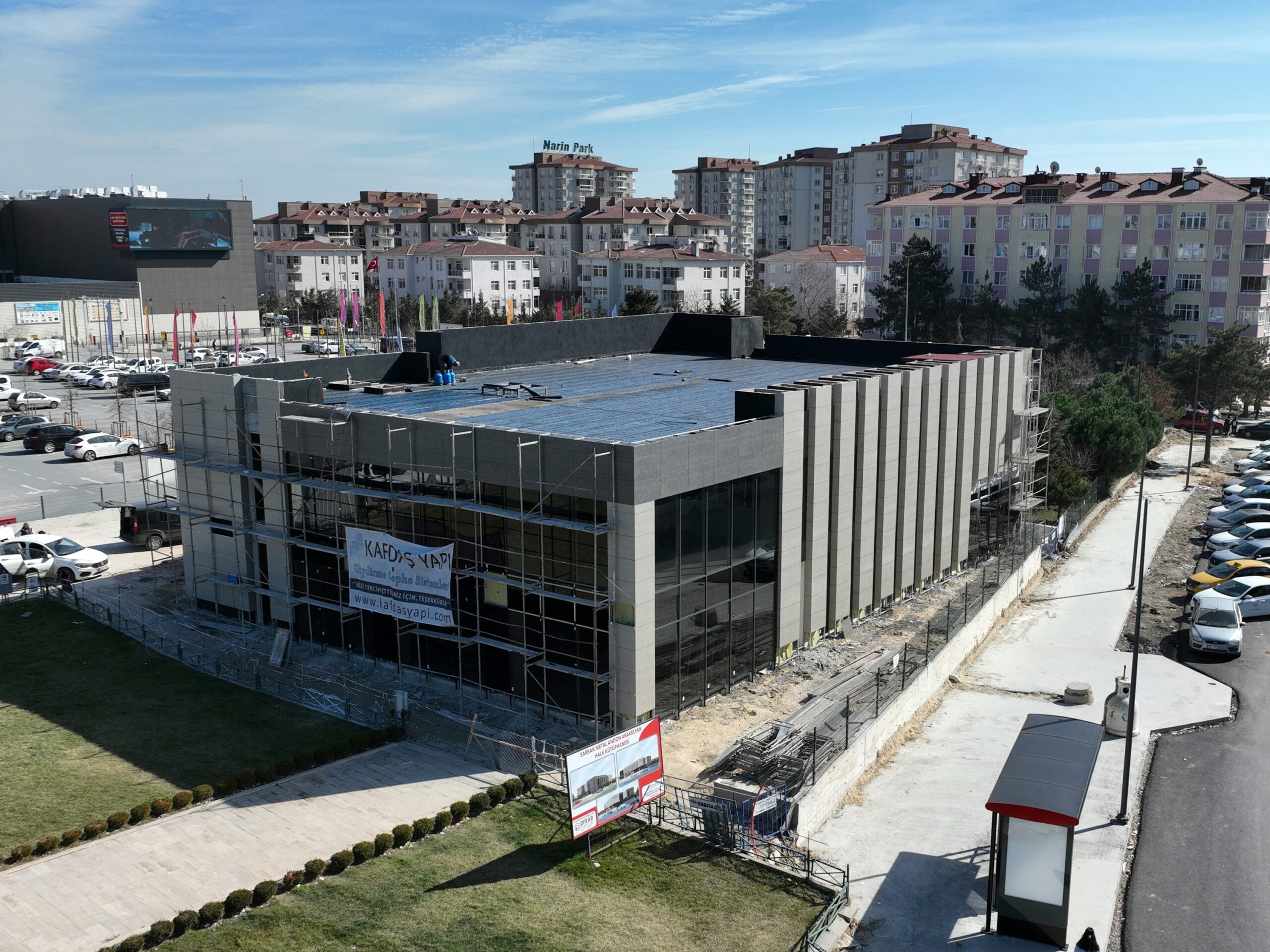 Çerkezköy Halk Kütüphanesi’nin kaba inşaatı tamamlandı