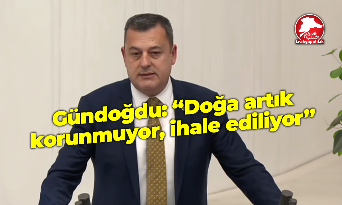 Vecdi Gündoğdu TBMM’de sert konuştu: “Doğa artık korunmuyor, ihale ediliyor”