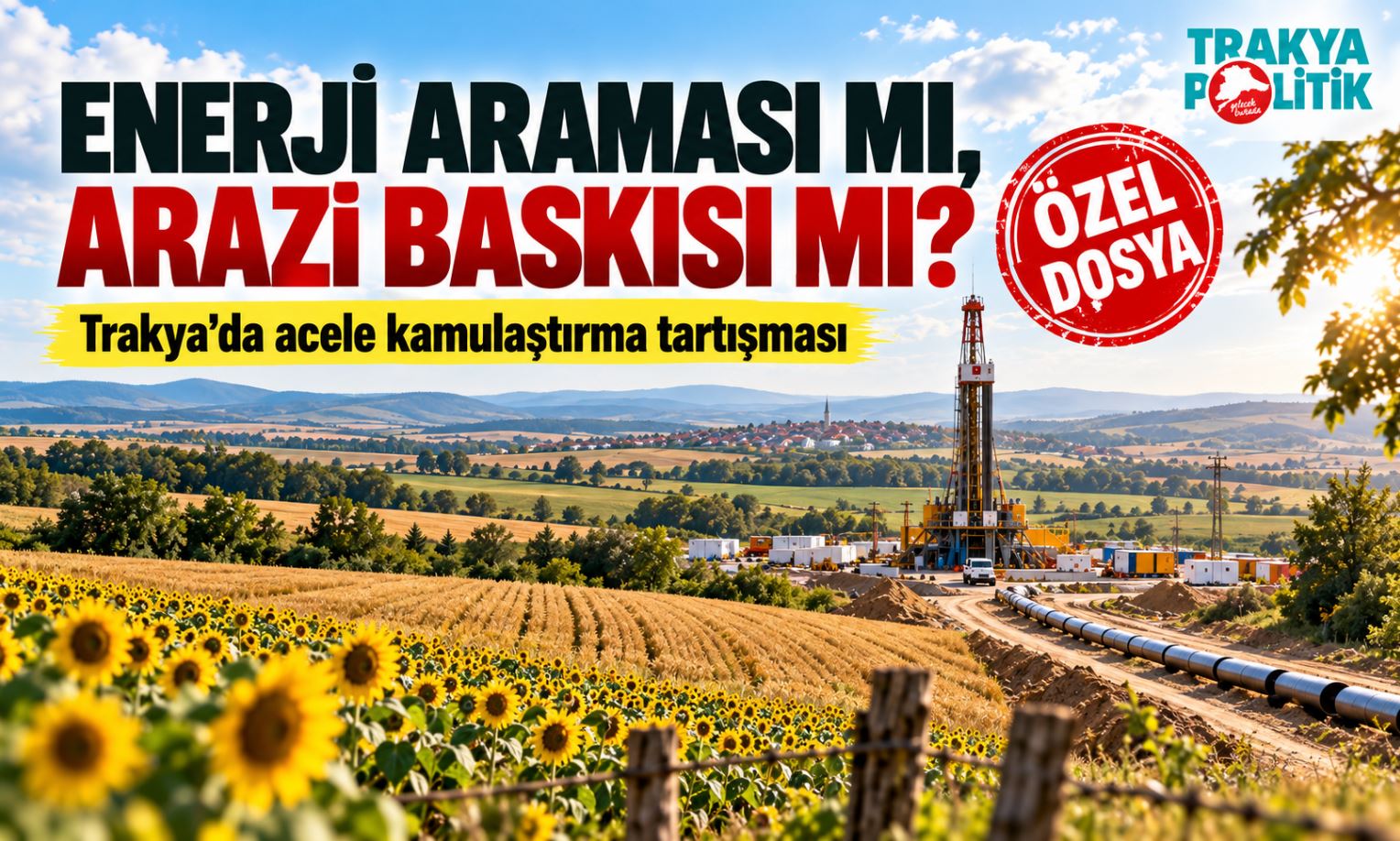 TRAKYA’DA ENERJİ ARAMASI MI, ARAZİ RANTI BASKISI MI?| ÖZEL DOSYA